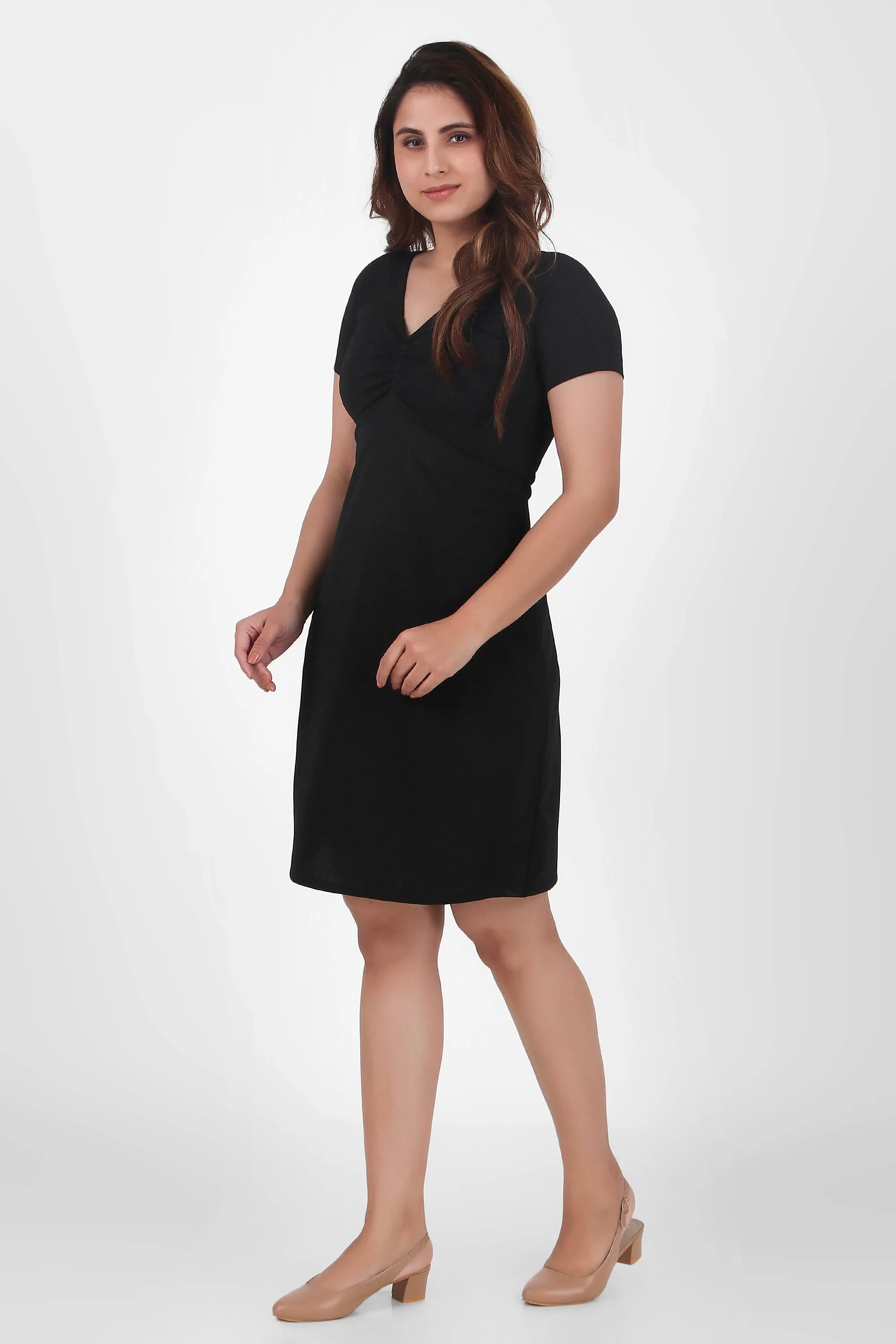Graceful Gather Sheath Dress
