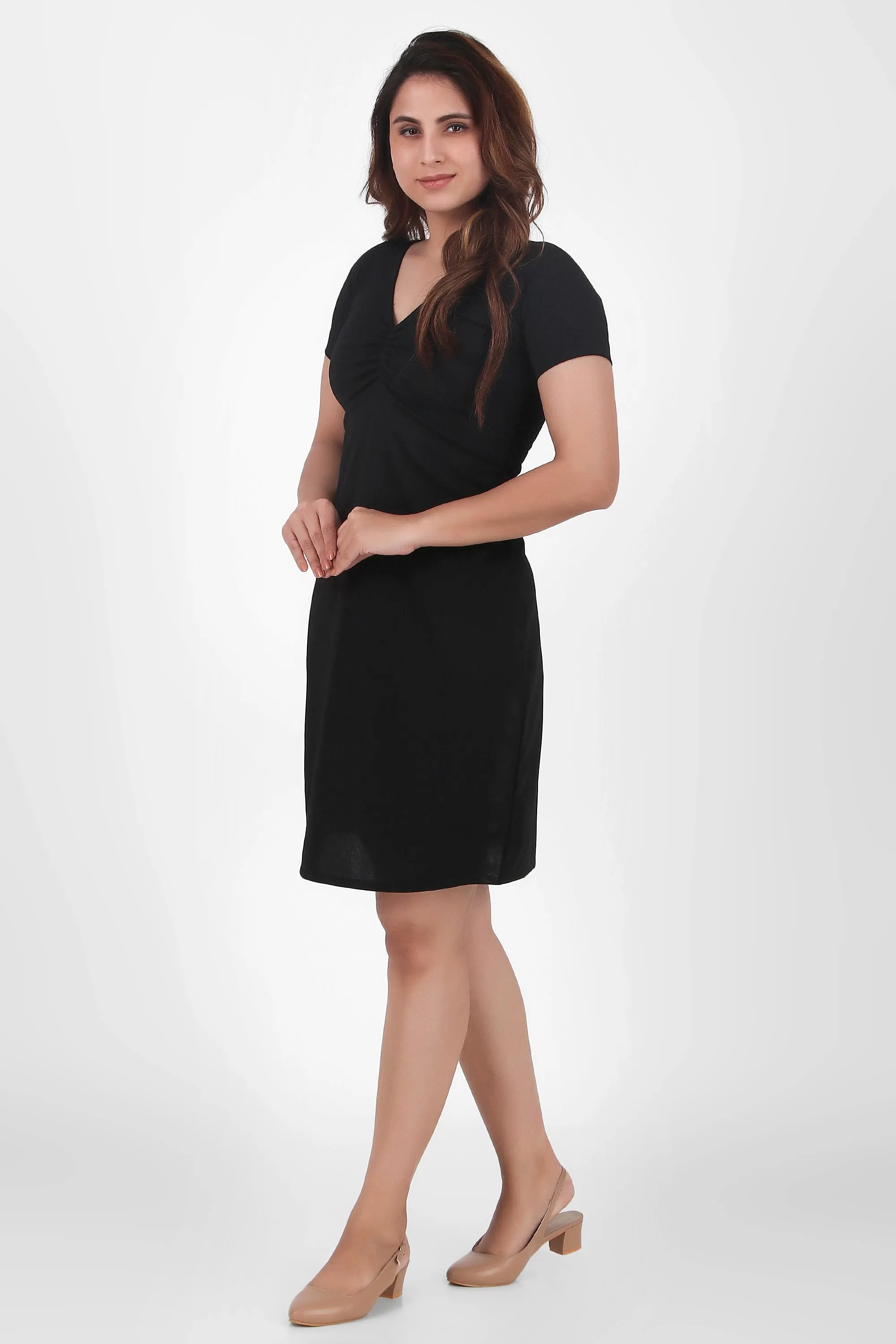 Graceful Gather Sheath Dress