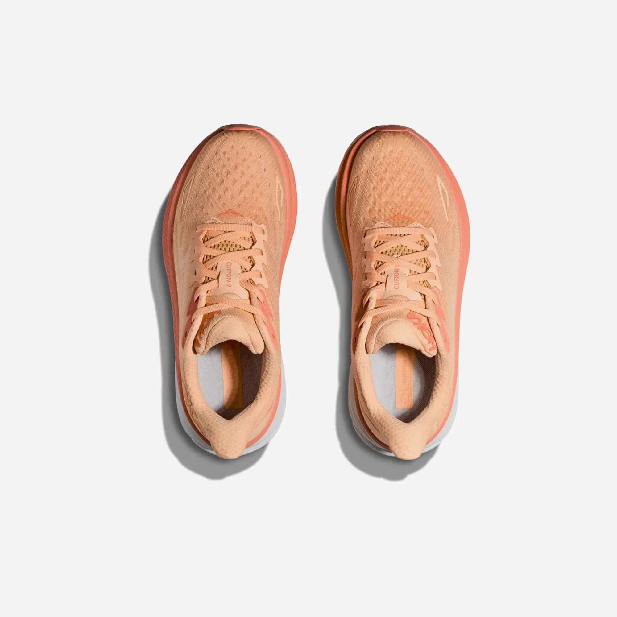 Hoka Clifton 9 cantaloupe white WMNS