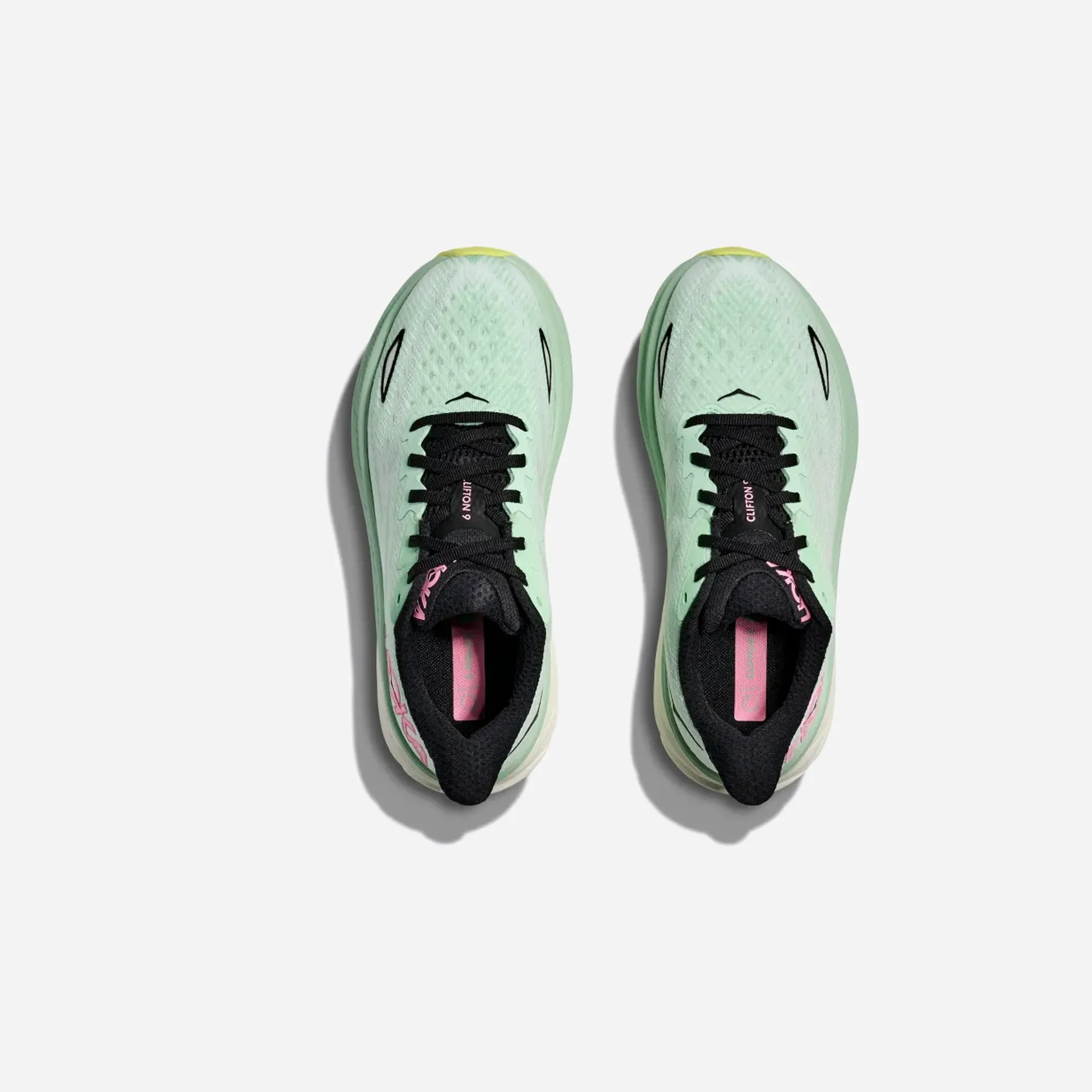 Hoka Clifton 9 mint fluorite snow melt WMNS