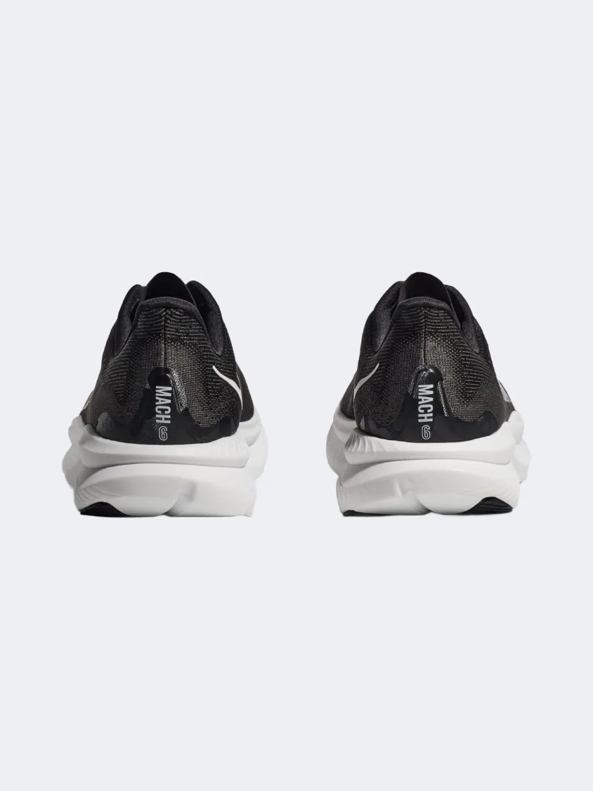 Hoka Mach 6 Men Running Sneakers Black/White