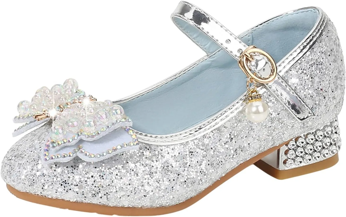 Indoor Slippers for Kids Girls Toddler Little Kid Girls Dress Pumps Glitter Toddler Girls Holiday Slippers