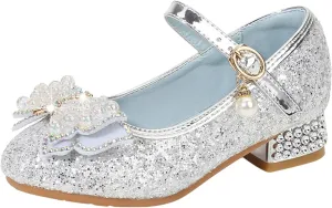 Indoor Slippers for Kids Girls Toddler Little Kid Girls Dress Pumps Glitter Toddler Girls Holiday Slippers