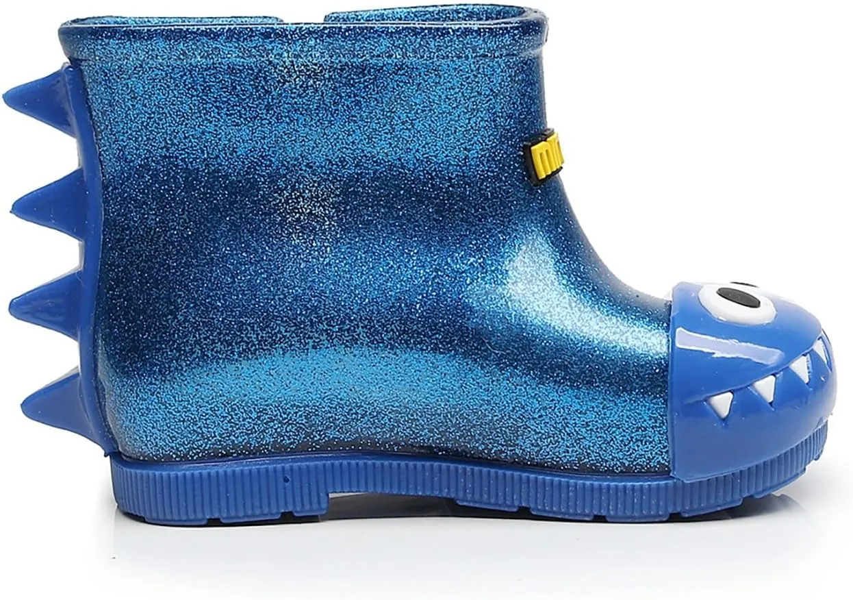 Infant Baby Cute Dinosaur Glitter Rain Boots Easy On Unisex Child Booties Boys Girls Washable Casual Outdoor Shoes