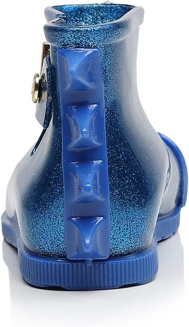 Infant Baby Cute Dinosaur Glitter Rain Boots Easy On Unisex Child Booties Boys Girls Washable Casual Outdoor Shoes