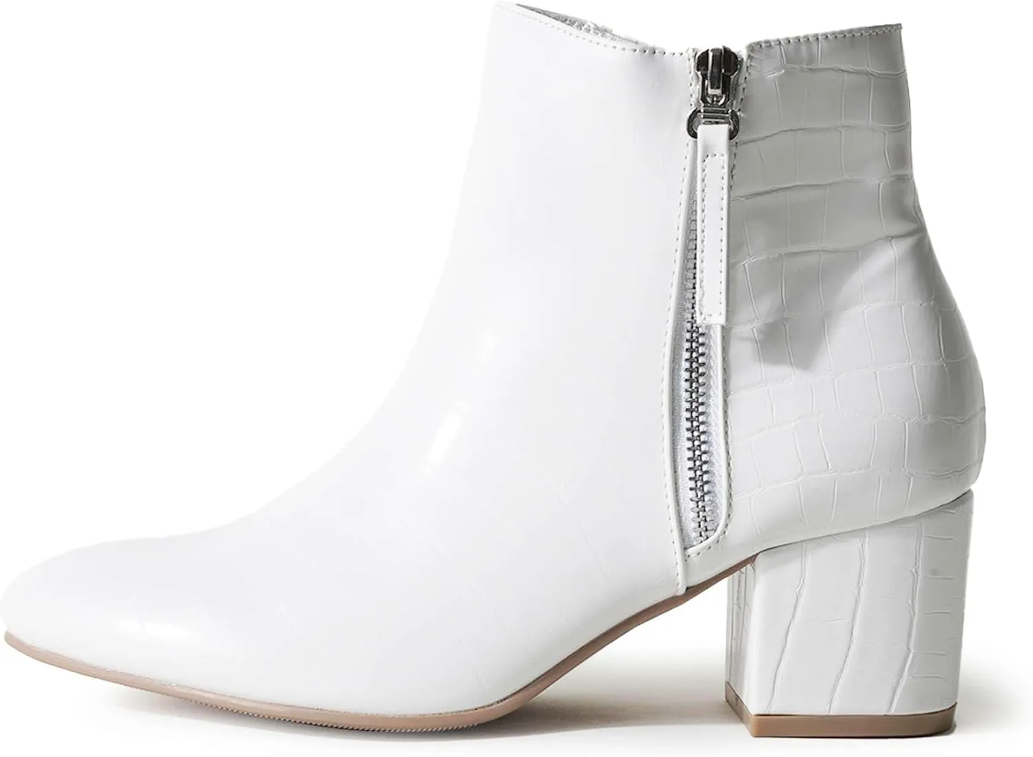 J. Adams Zuma Ankle Bootie  Closed Pointed Toe Low Block Heel Zip Up Boot