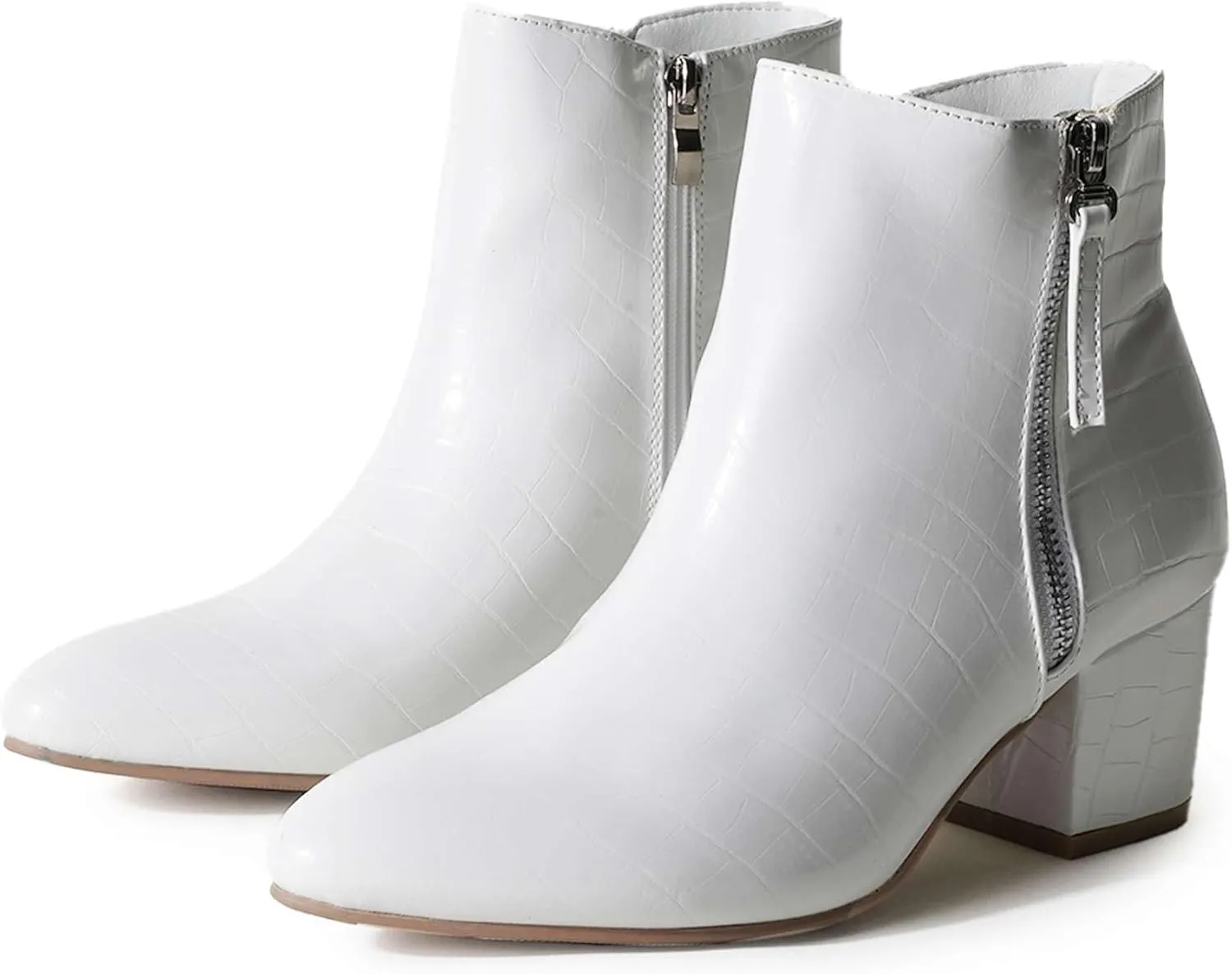 J. Adams Zuma Ankle Bootie  Closed Pointed Toe Low Block Heel Zip Up Boot