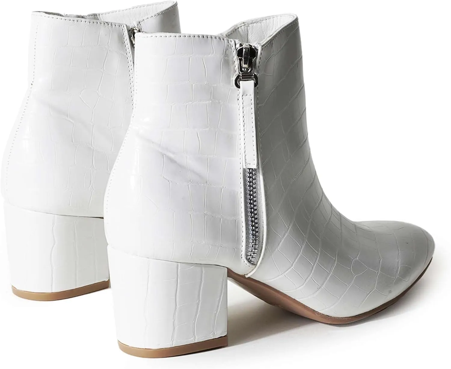 J. Adams Zuma Ankle Bootie  Closed Pointed Toe Low Block Heel Zip Up Boot