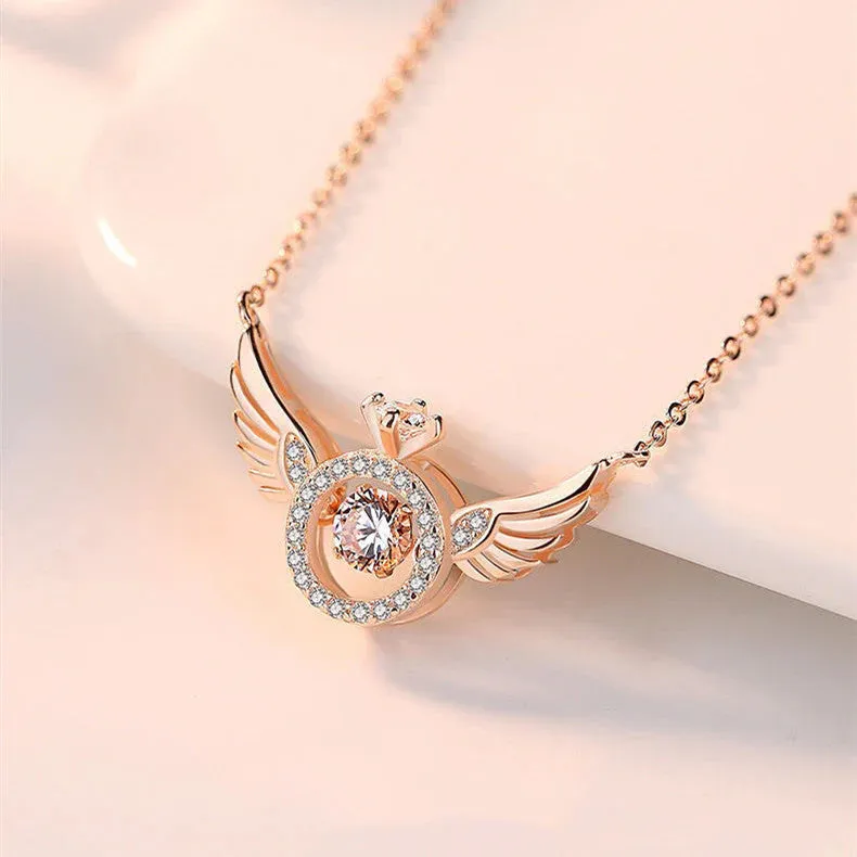 Jewelance - Graceful Angel Wings Necklace