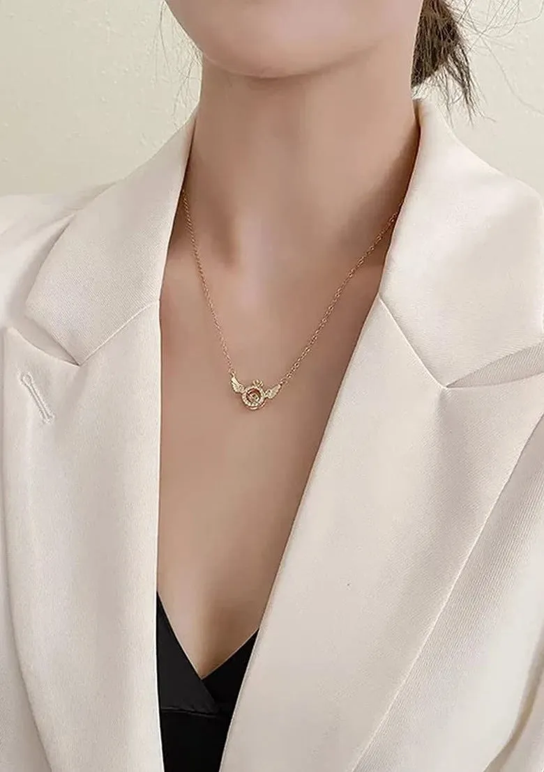 Jewelance - Graceful Angel Wings Necklace
