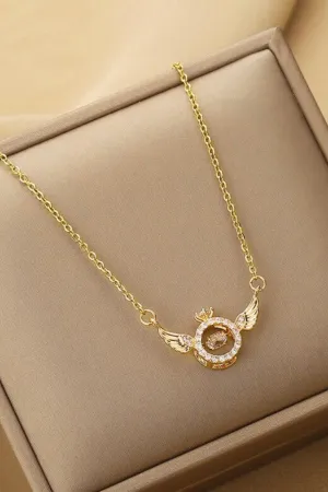 Jewelance - Graceful Angel Wings Necklace