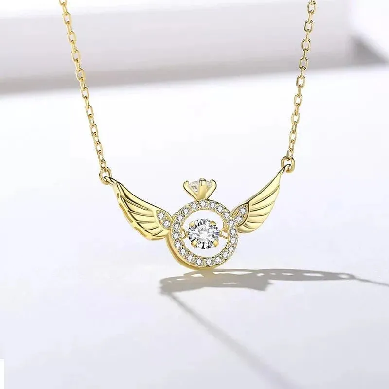 Jewelance - Graceful Angel Wings Necklace