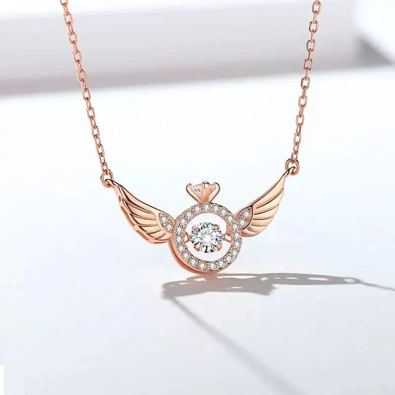 Jewelance - Graceful Angel Wings Necklace