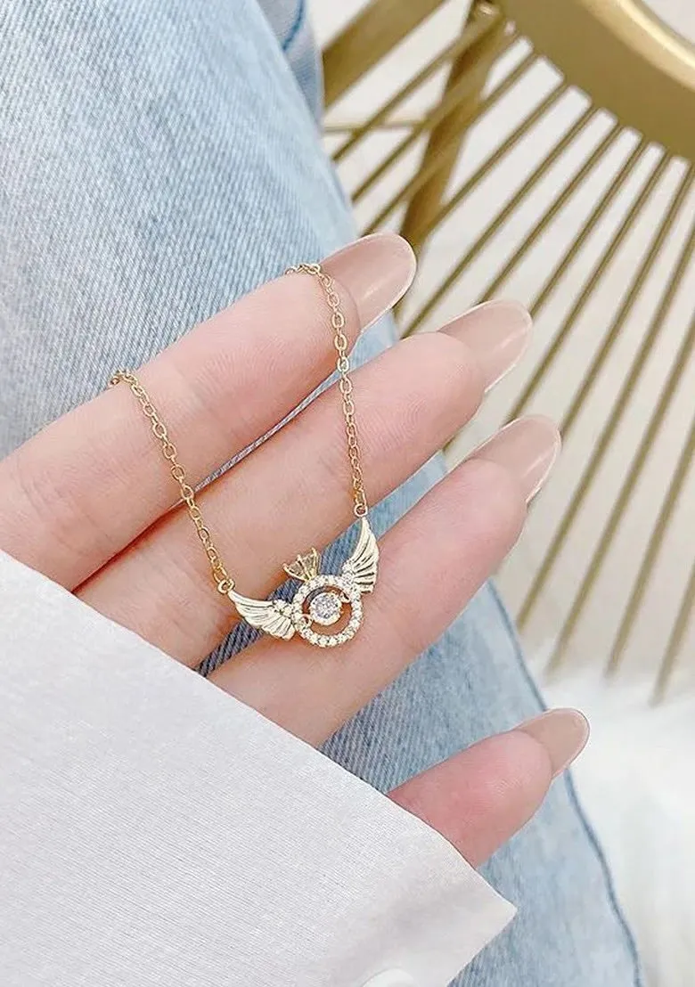 Jewelance - Graceful Angel Wings Necklace