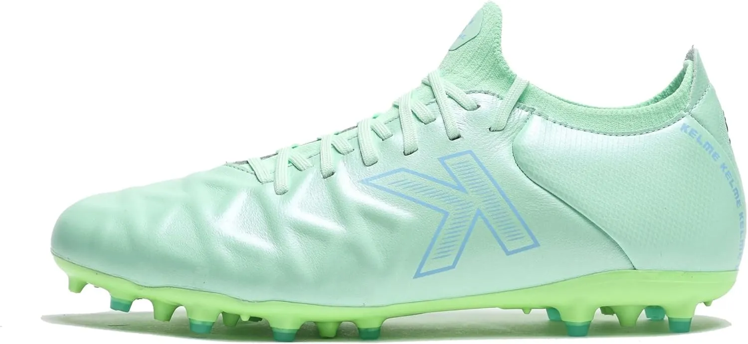 KELME Soccer Cleats Calfskin Leather Men's and Women's - Soccer Shoes Outdoor/Indoor Unisex Adult Sizes - Artificial Grass AG