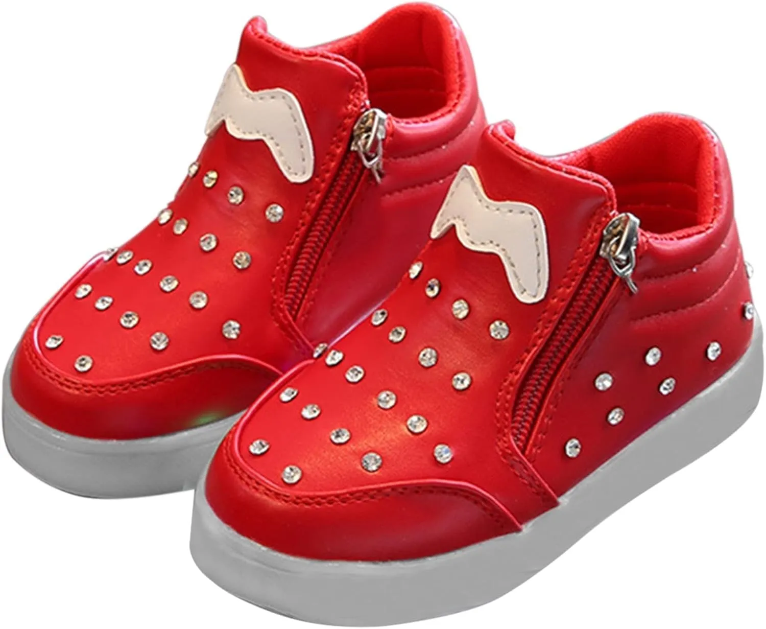 Kids Baby Girls rystal Light Up Shoes Luminous Bowknot Sneakers Winter Comfort Warm Trainers for Baby Girls Shoes