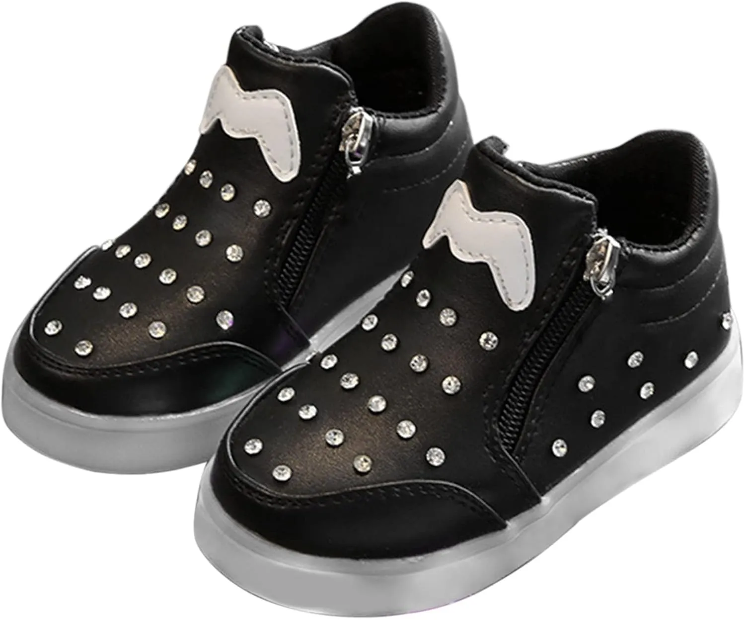 Kids Baby Girls rystal Light Up Shoes Luminous Bowknot Sneakers Winter Comfort Warm Trainers for Baby Girls Shoes