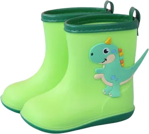 Kids Dinosaur Rain Boots for Boys Girls Cute Mud Boots Waterproof Toddler Lightweight Soft Easy On Rainboots