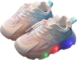 Kids Light Up Shoes Baby Toddler Boys Gradient Color Trainers Luminous Flashing Athletic Running Sport Baby Shoes