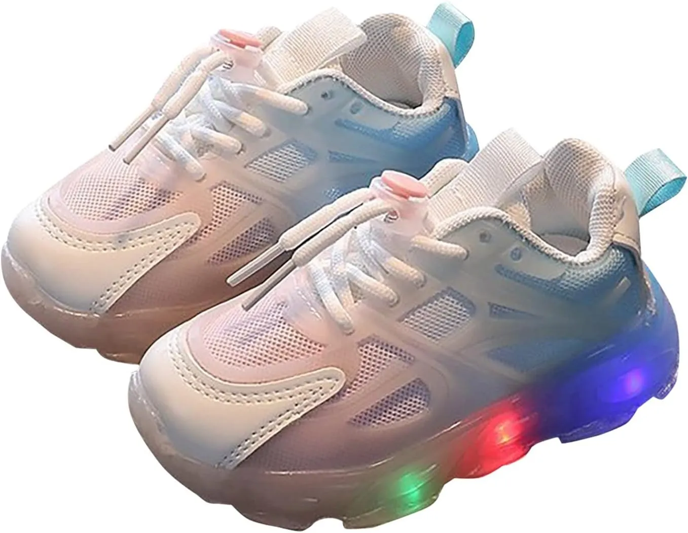 Kids Light Up Shoes Baby Toddler Boys Gradient Color Trainers Luminous Flashing Athletic Running Sport Baby Shoes
