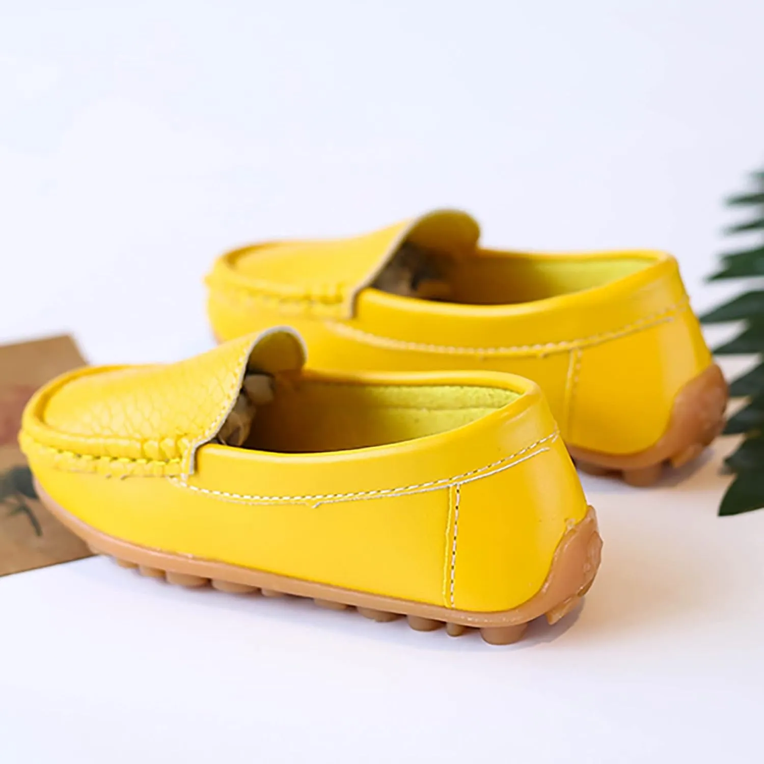 Kids Toddlers Boys Girls Leather Slip On Loafers Moccasi Boat Dress Shoes Comfort Flat Casual Shoes Formal Shoes