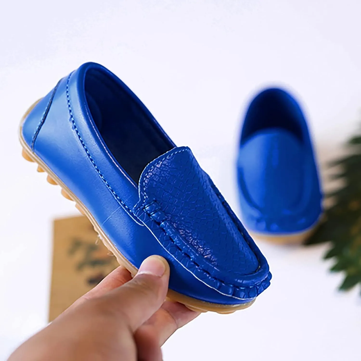 Kids Toddlers Boys Girls Leather Slip On Loafers Moccasi Boat Dress Shoes Comfort Flat Casual Shoes Formal Shoes