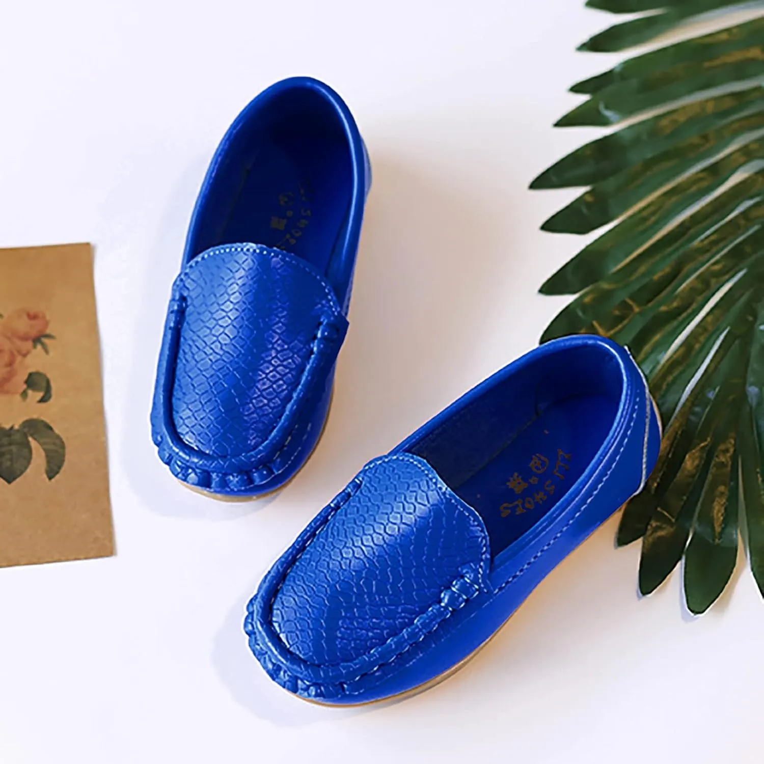 Kids Toddlers Boys Girls Leather Slip On Loafers Moccasi Boat Dress Shoes Comfort Flat Casual Shoes Formal Shoes