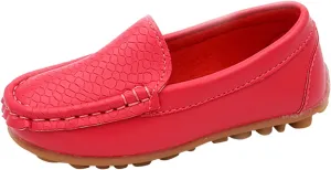 Kids Toddlers Boys Girls Leather Slip On Loafers Moccasi Boat Dress Shoes Comfort Flat Casual Shoes Formal Shoes