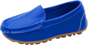 Kids Toddlers Boys Girls Leather Slip On Loafers Moccasi Boat Dress Shoes Comfort Flat Casual Shoes Formal Shoes