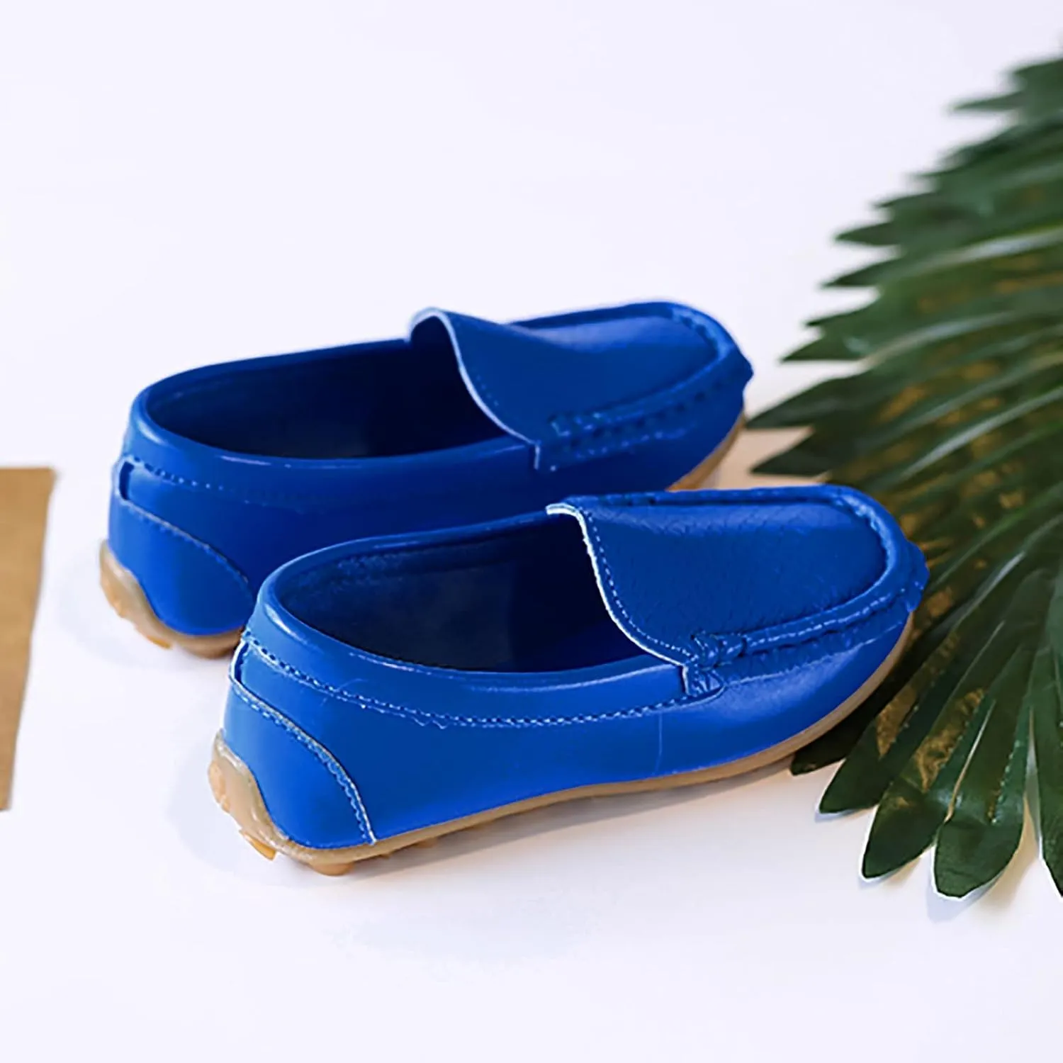 Kids Toddlers Boys Girls Leather Slip On Loafers Moccasi Boat Dress Shoes Comfort Flat Casual Shoes Formal Shoes