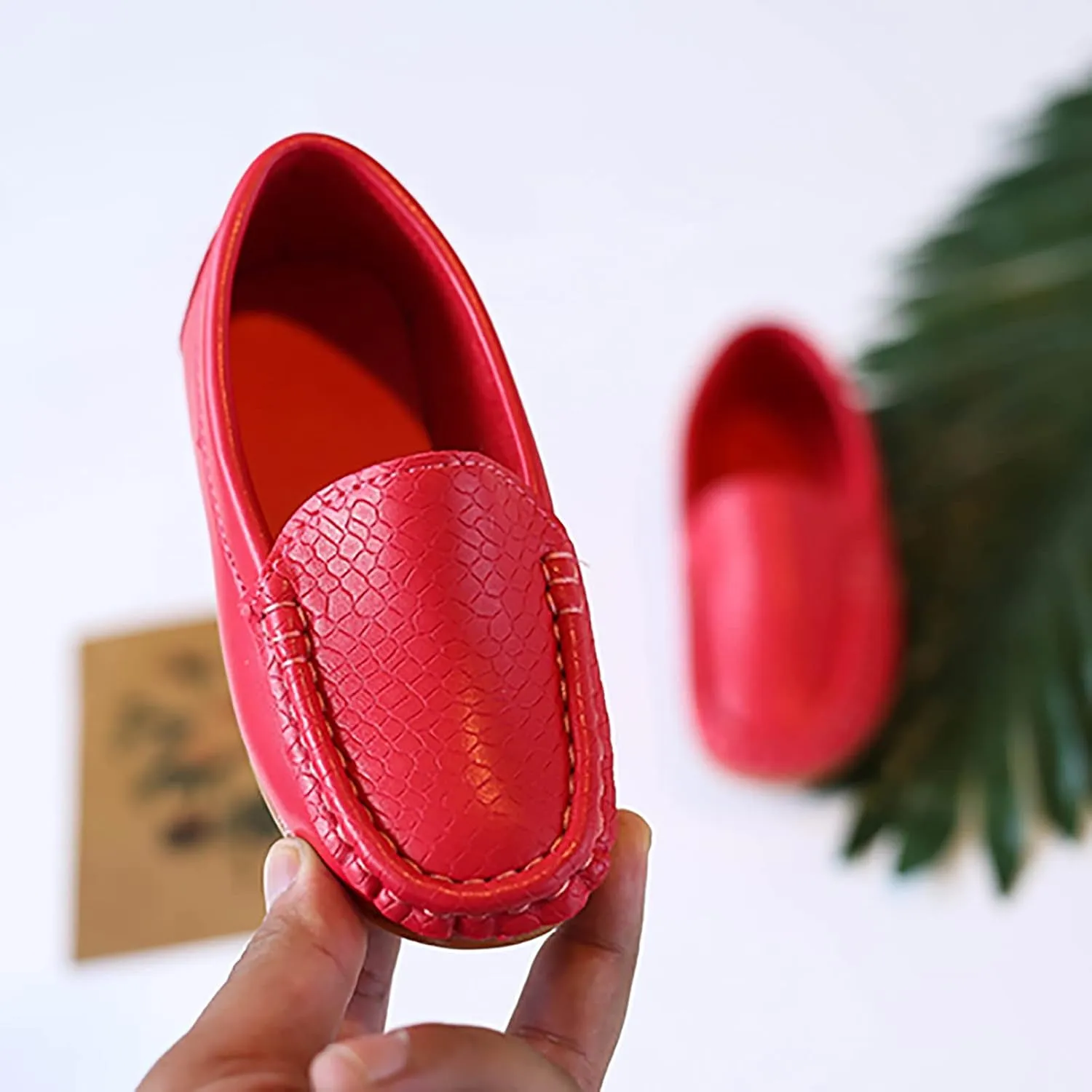 Kids Toddlers Boys Girls Leather Slip On Loafers Moccasi Boat Dress Shoes Comfort Flat Casual Shoes Formal Shoes