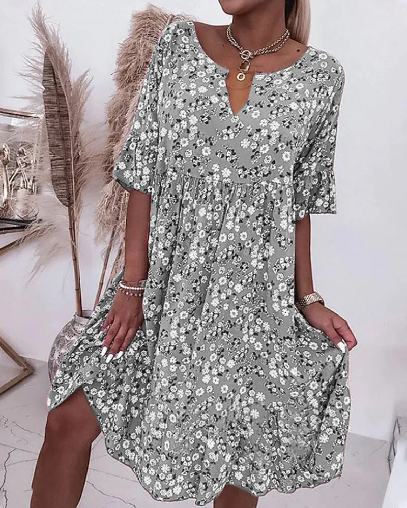 Lily | Graceful Floral Midi Dress