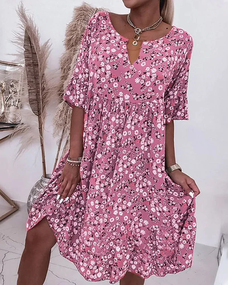 Lily | Graceful Floral Midi Dress
