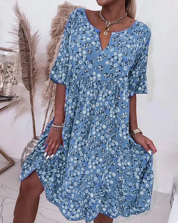 Lily | Graceful Floral Midi Dress