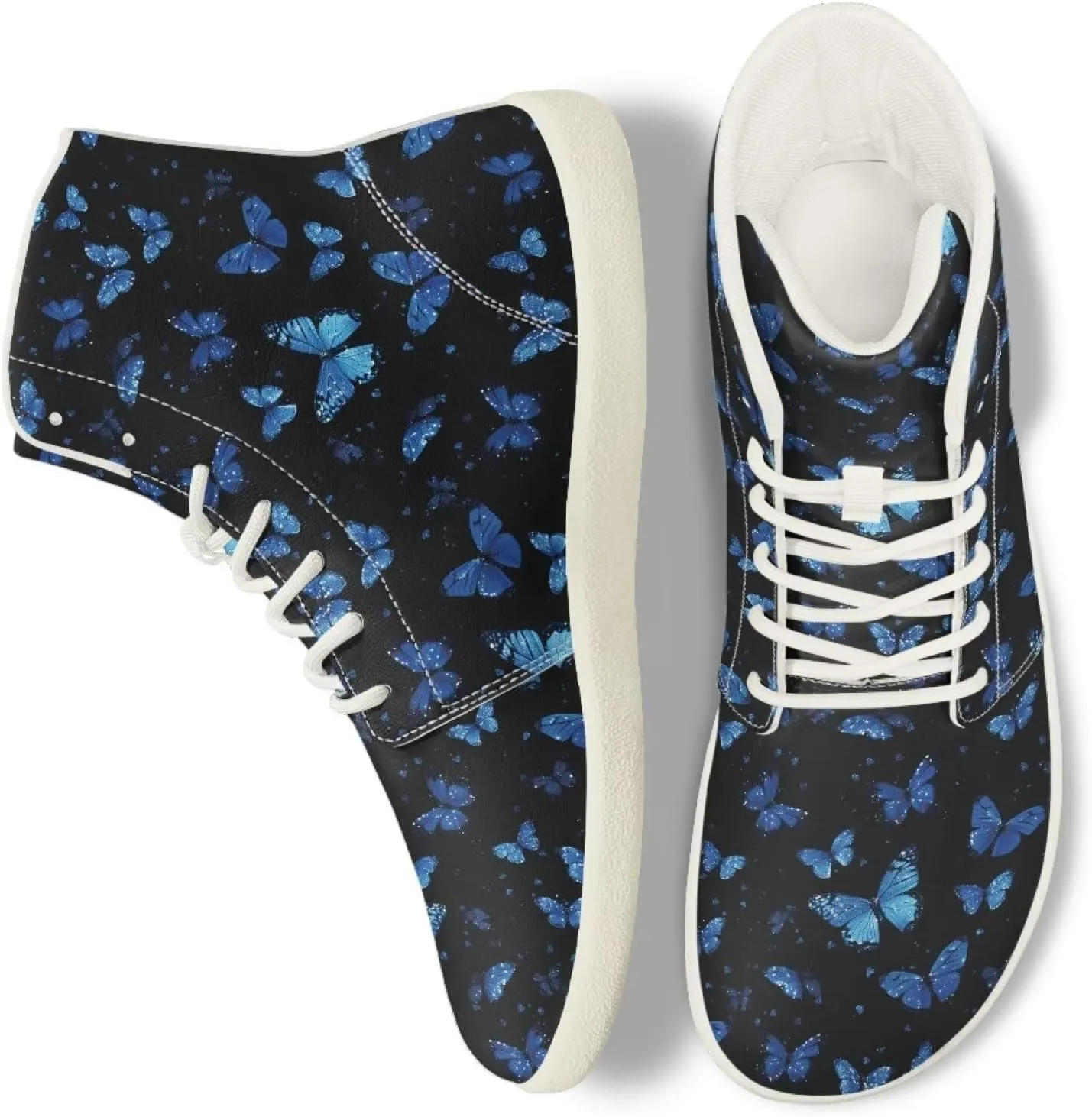 Men High-Top Barefoot Shoes Wide Toe Minimalist Walking Shoe Casual Cozy Waterproof Sneakers for Athletic US 5-14 White Sole