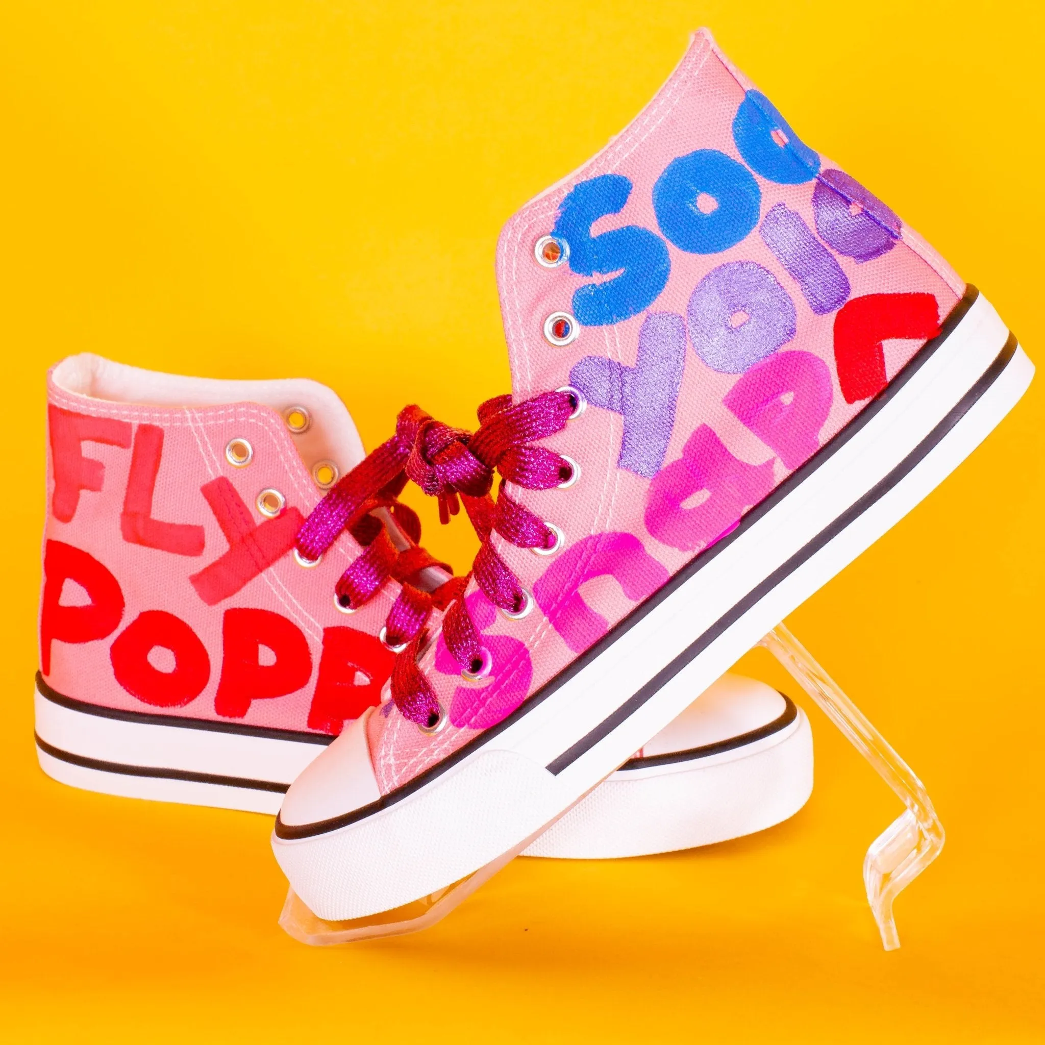 Neon Flawless Mid Sneakers