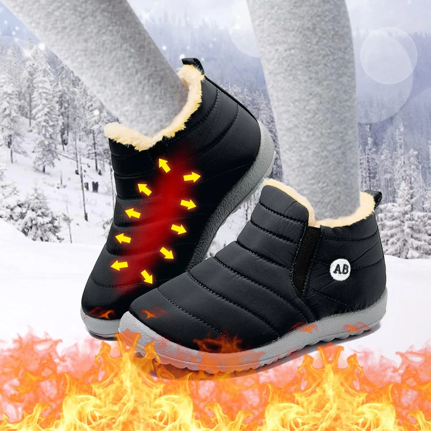 Neoprene Boot Girls Childrens Winter Fleece Childrens Boots Flat Splashing Toddler Girls Winter Boots Size 9