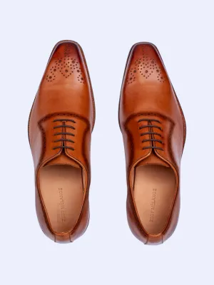 Oxford Lace Up Shoes With Brogues