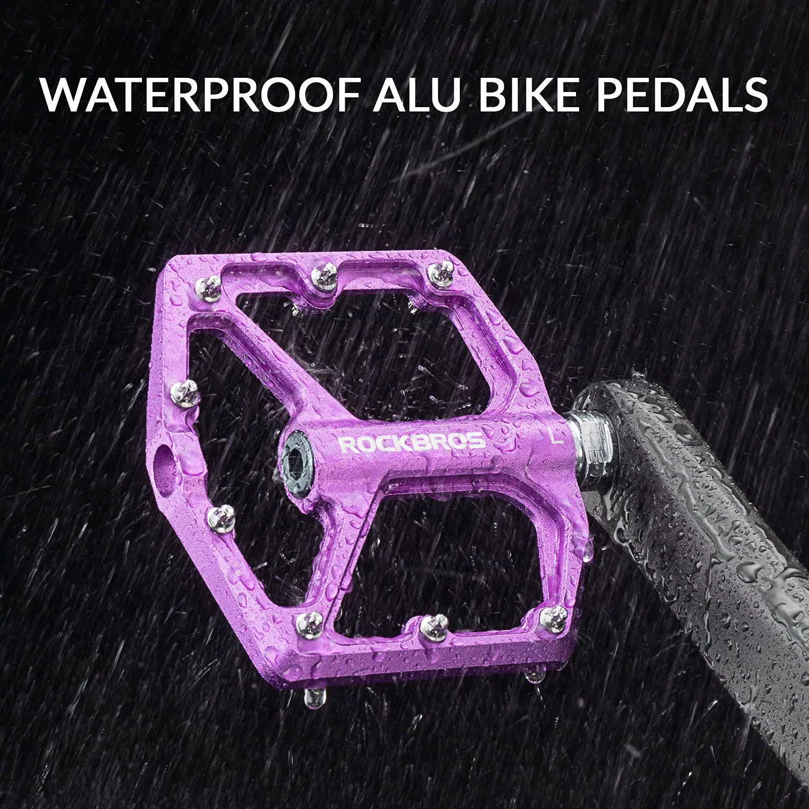 ROCKBROS Bike Pedals Ultra Lightweight Flat  Pedals 9/16 Inch (Pair)