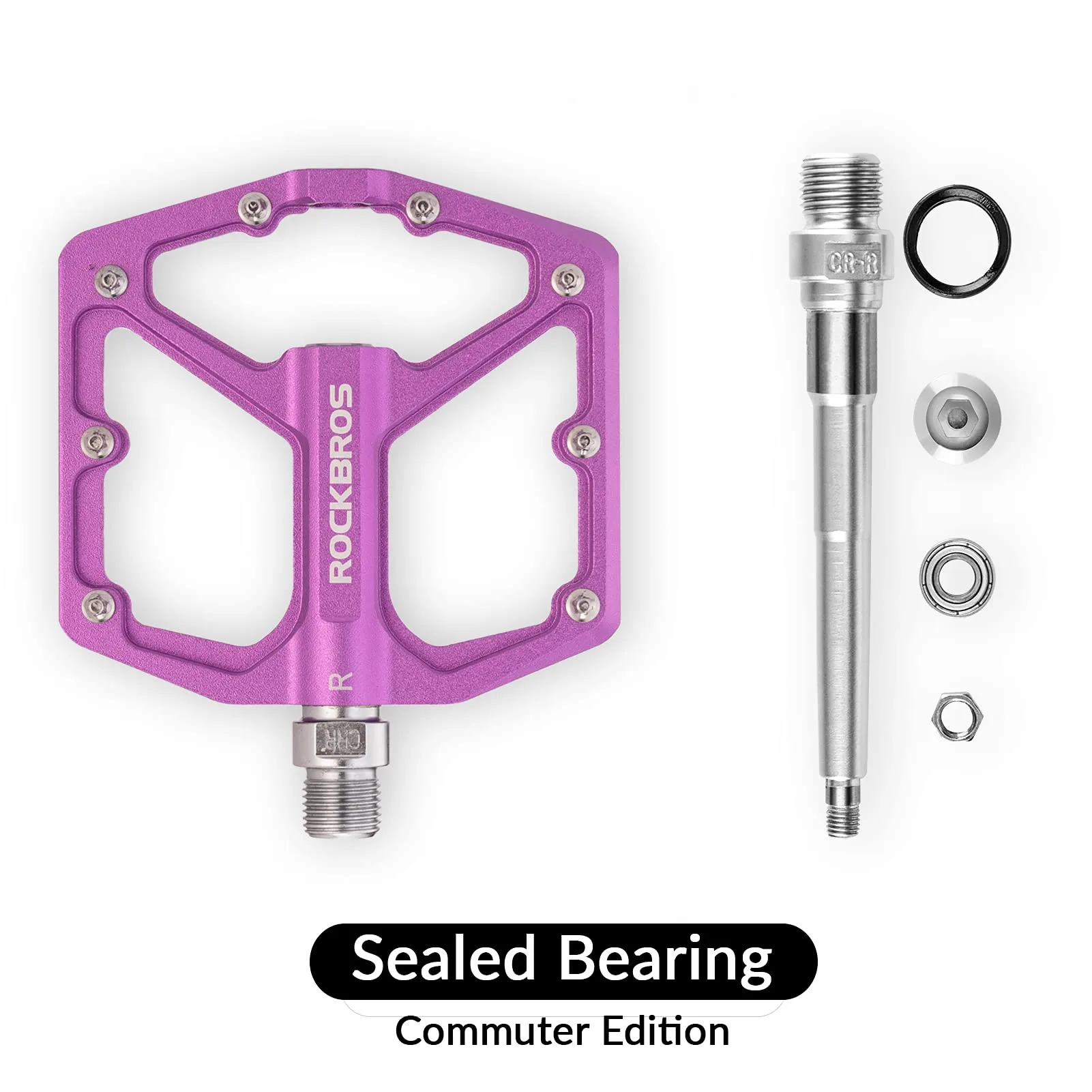 ROCKBROS Bike Pedals Ultra Lightweight Flat  Pedals 9/16 Inch (Pair)