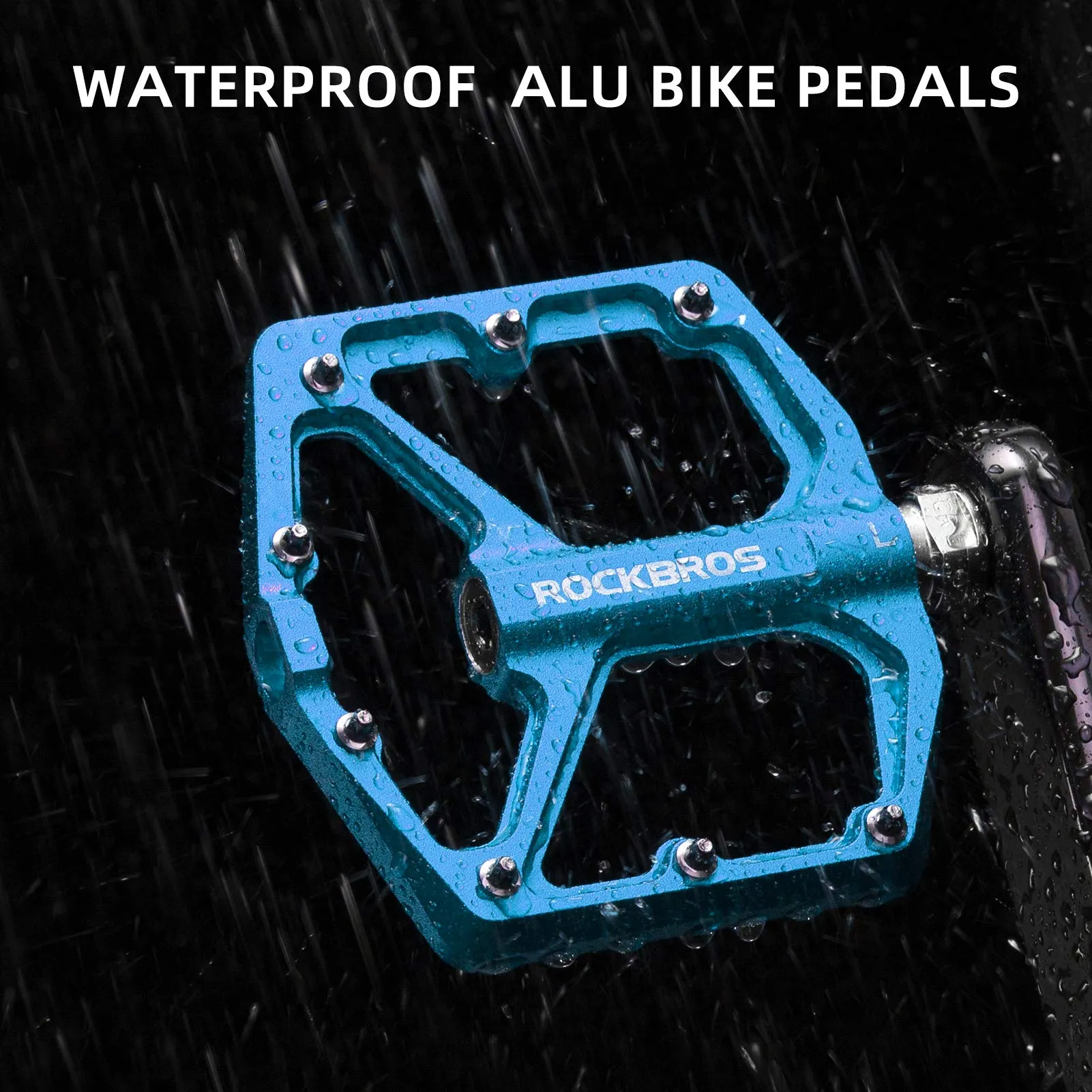 ROCKBROS Bike Pedals Ultra Lightweight Flat  Pedals 9/16 Inch (Pair)