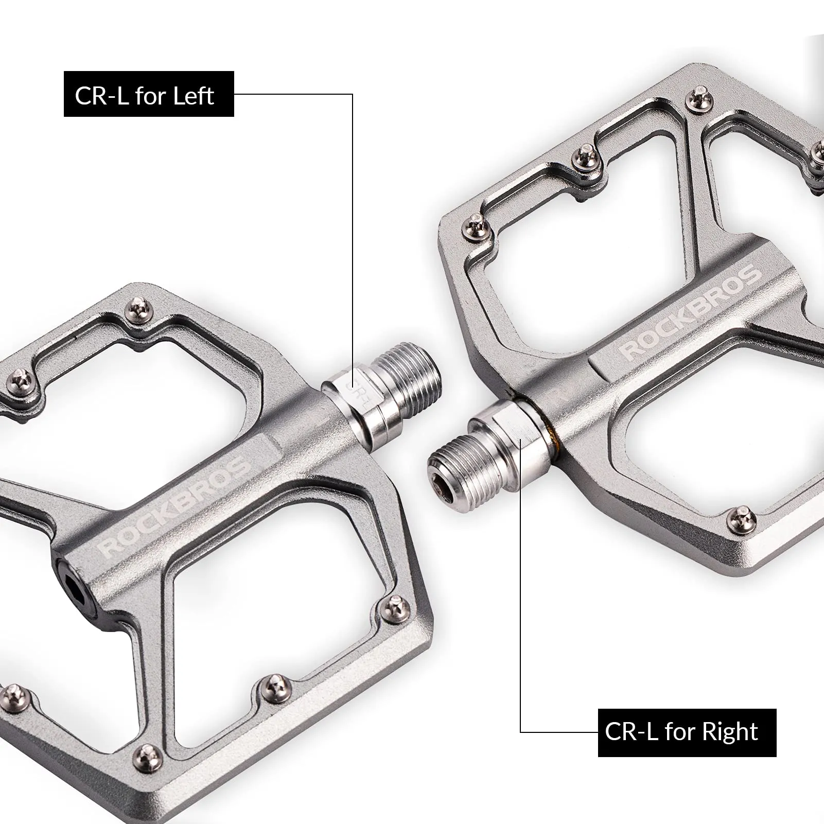 ROCKBROS Bike Pedals Ultra Lightweight Flat  Pedals 9/16 Inch (Pair)