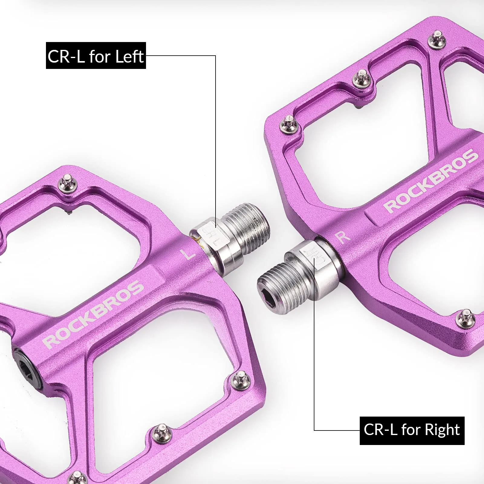 ROCKBROS Bike Pedals Ultra Lightweight Flat  Pedals 9/16 Inch (Pair)
