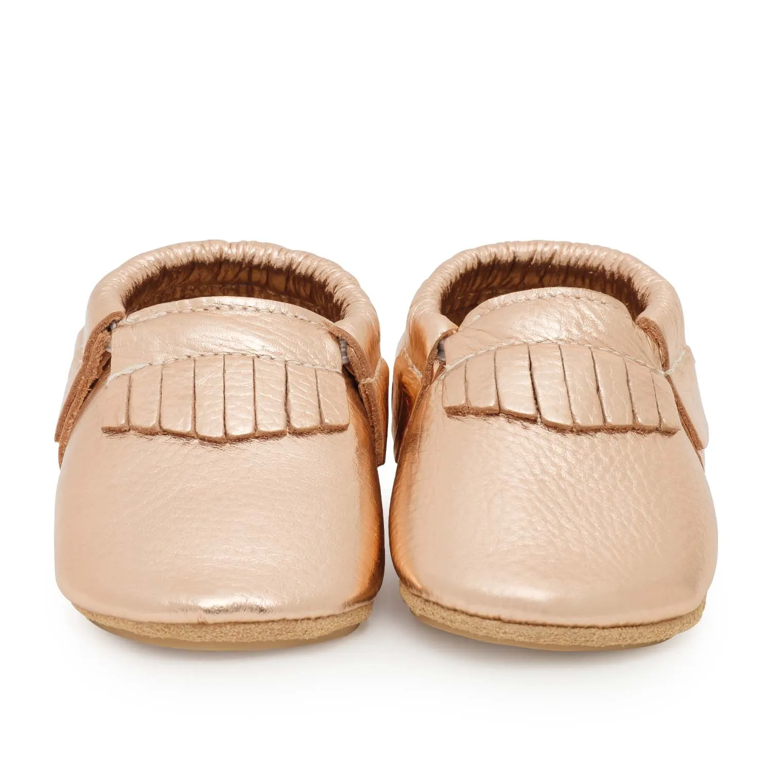 Rose Gold Hard Sole Moccasins