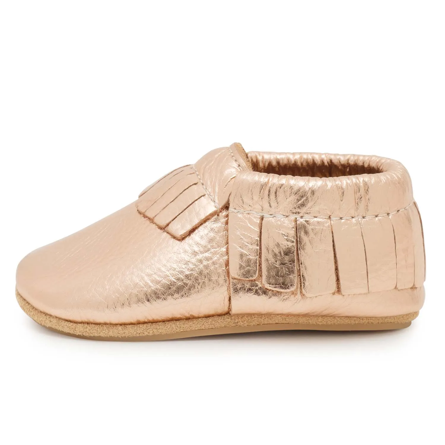 Rose Gold Hard Sole Moccasins