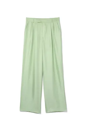 Salinas Silk Trouser Pistachio Woman
