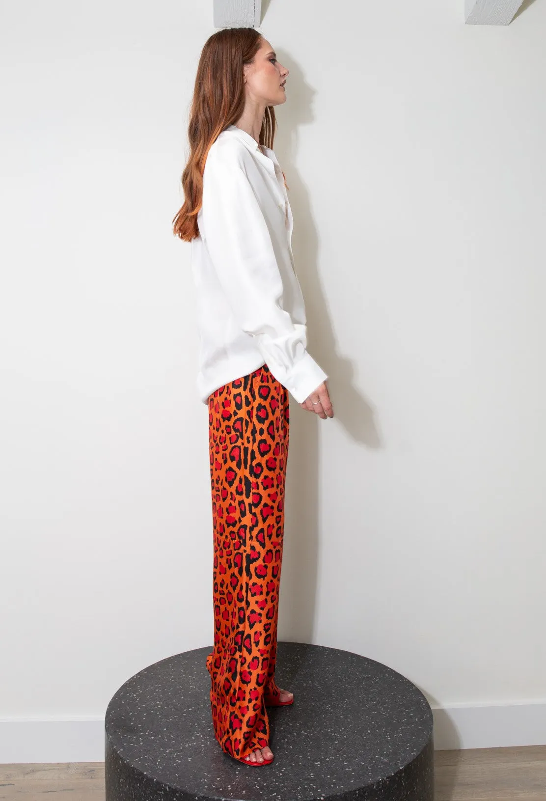 Salinas Silk Trouser Red Jaguar Woman