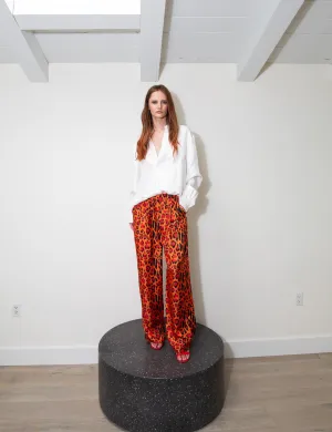Salinas Silk Trouser Red Jaguar Woman