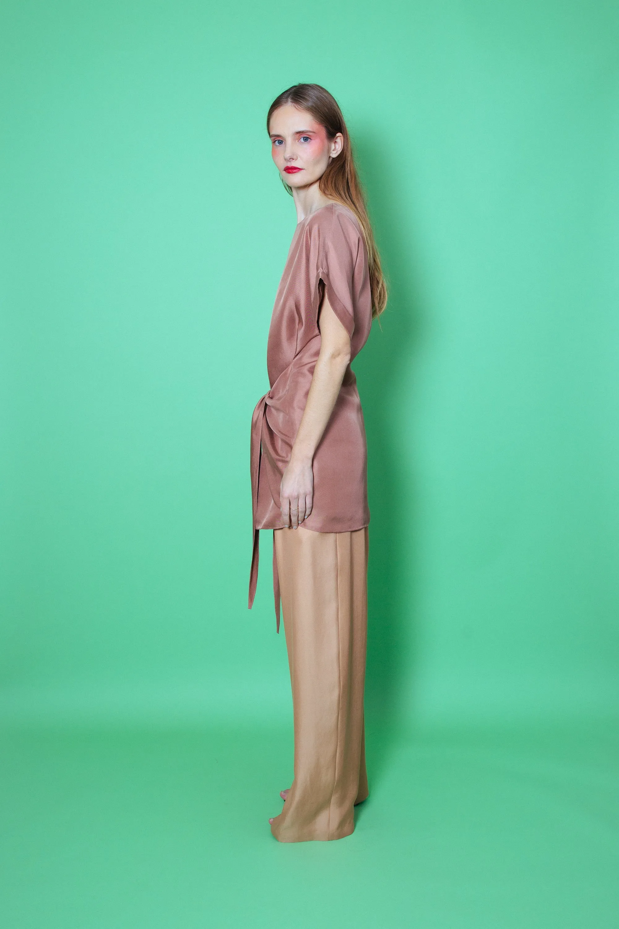 Salinas Silk Trouser Toffee Woman