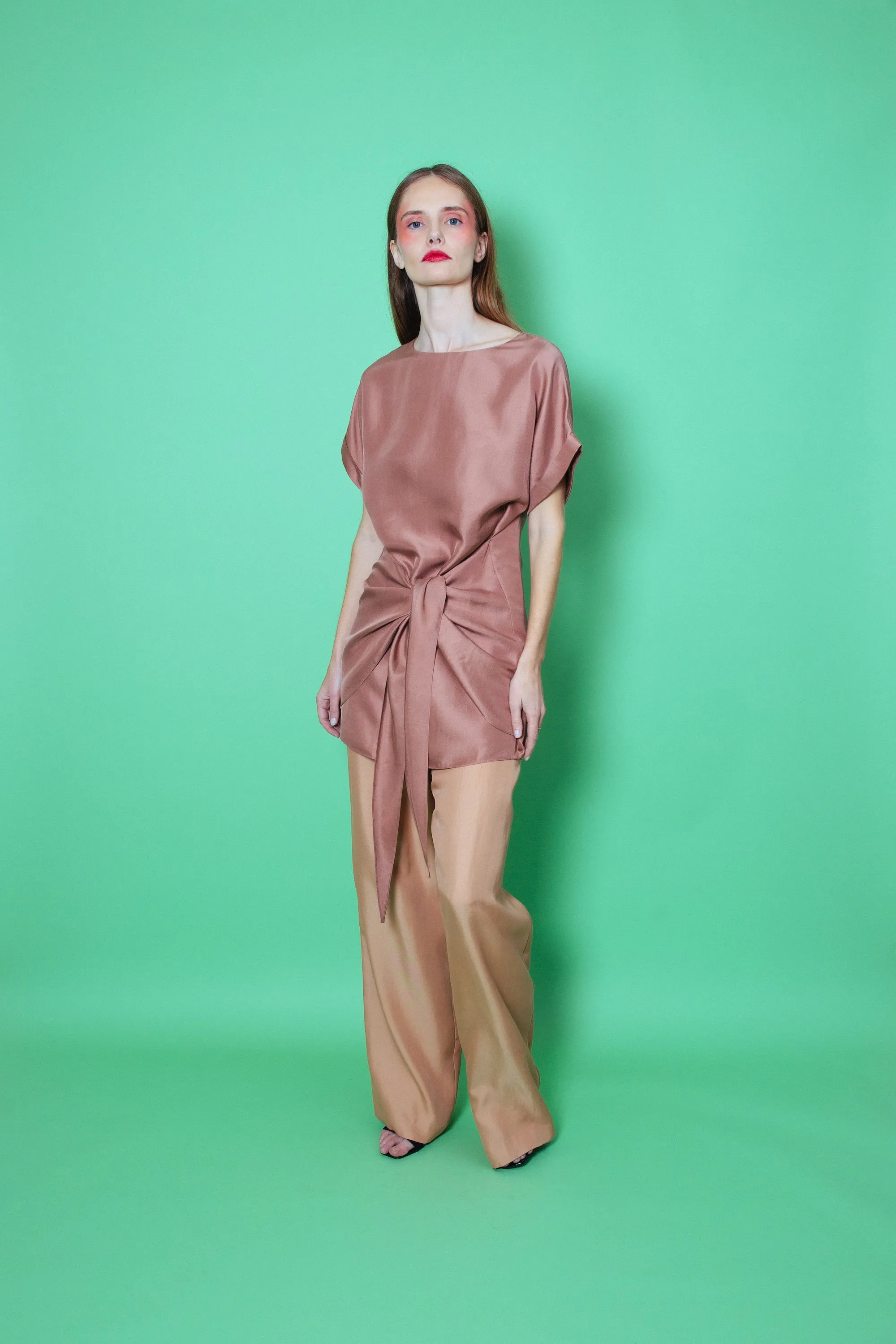 Salinas Silk Trouser Toffee Woman